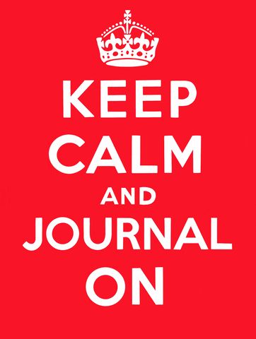 'Keep Calm and Journal On' poster