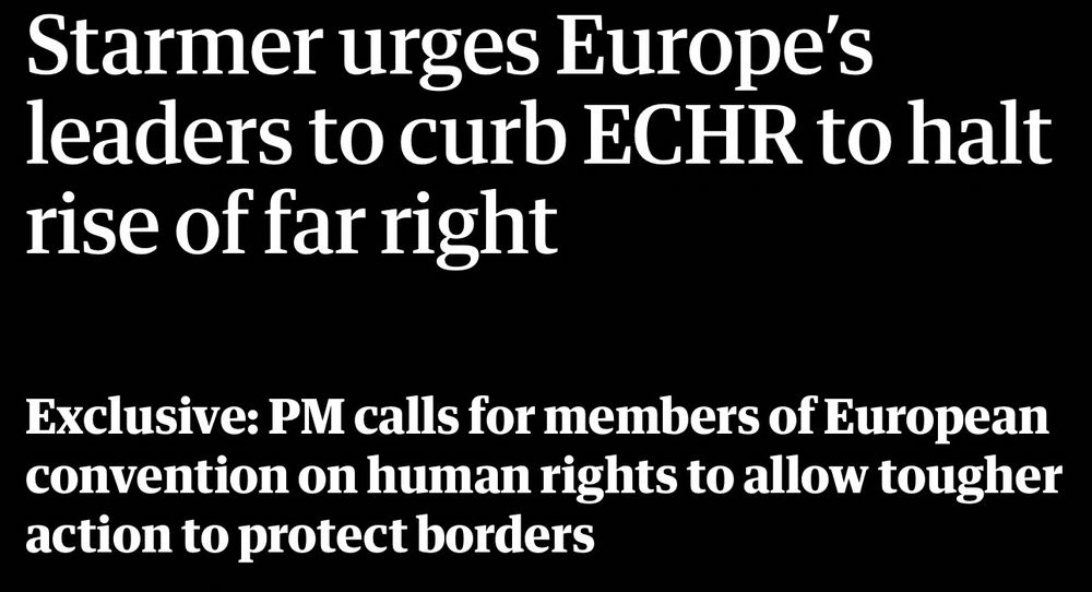 Starmer urges Europe's leaders to curb ECHR to halt rise of far right
Exclusive: PM calls for members of European convention on human rights to allow tougher action to protect borders