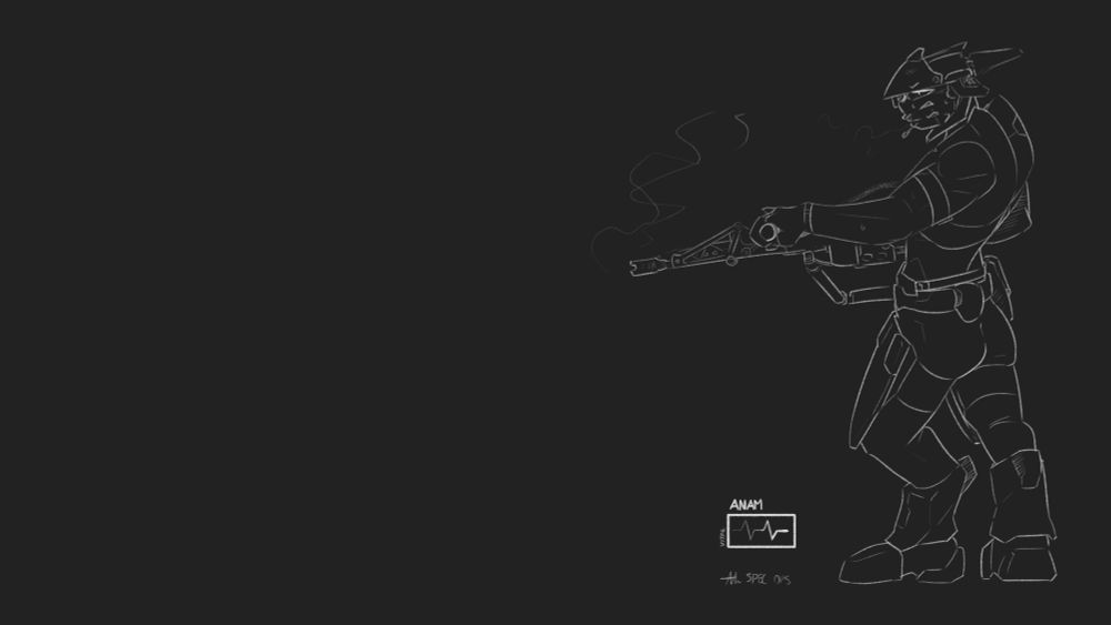Sangheili wielding a M52 Smartgun