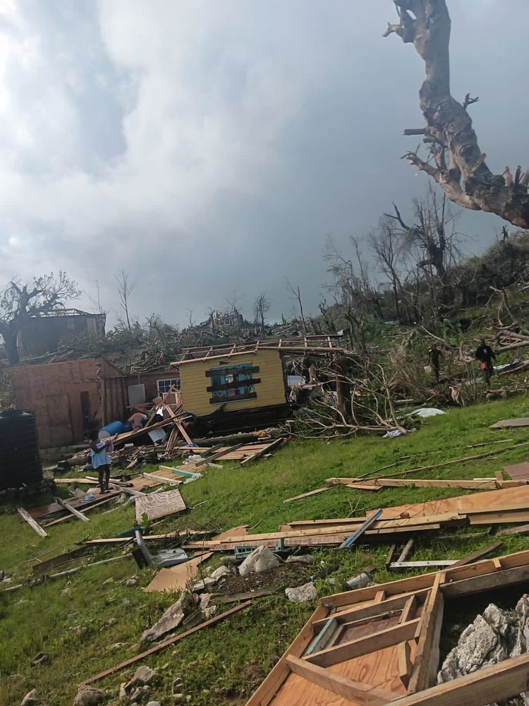 Photograph of a home destroyed by Hurricane Melissa.