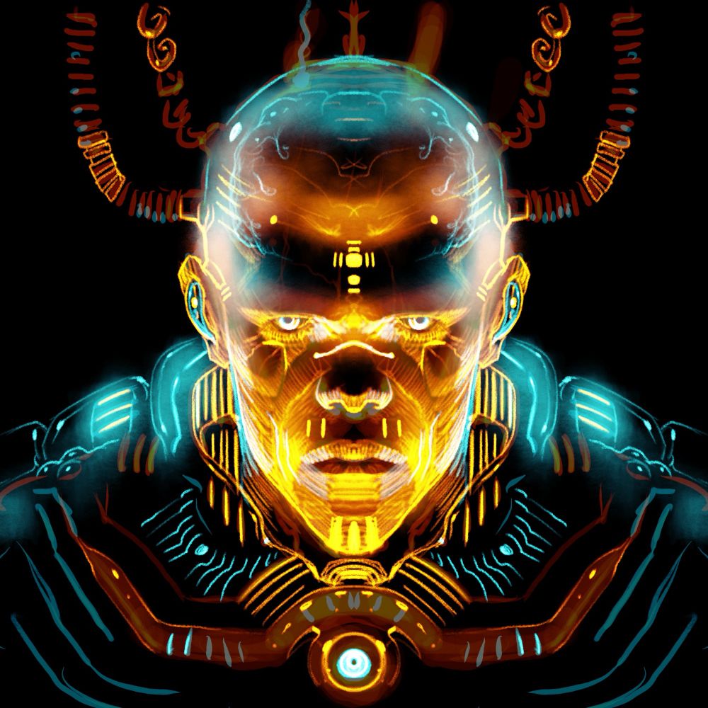 Cyborg fella giving you a look 