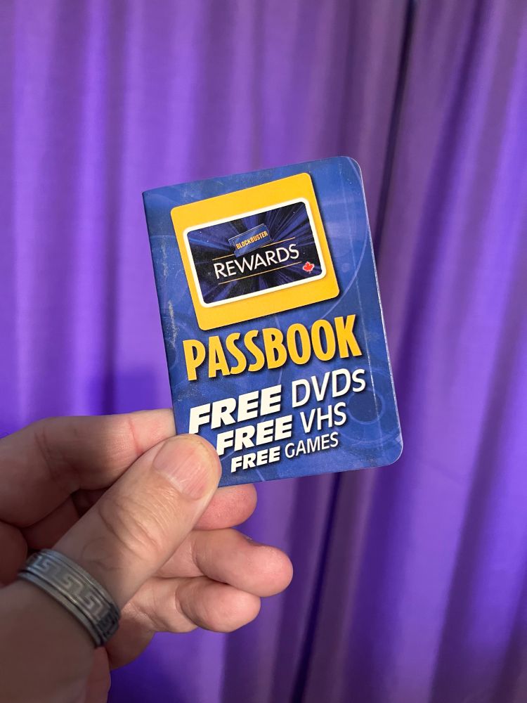 Passbook to tokens for Blockbuster video store rewards 