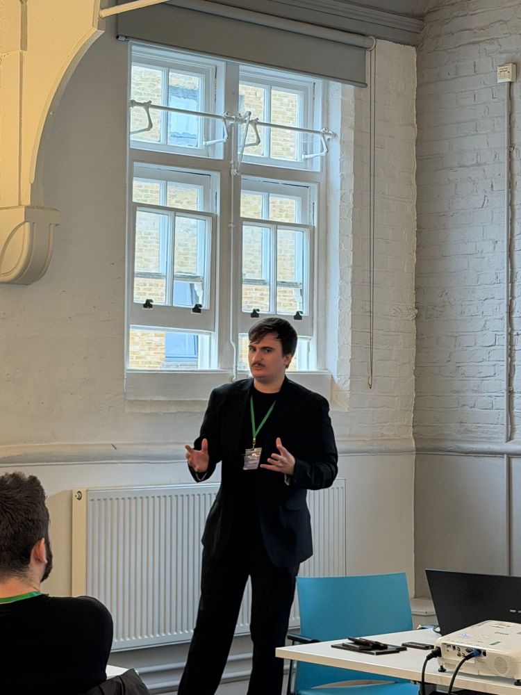 Photo: Me talking at the session I helped run 💚