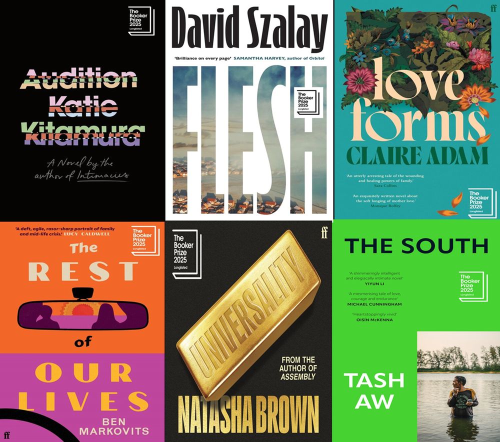 Front covers of six books