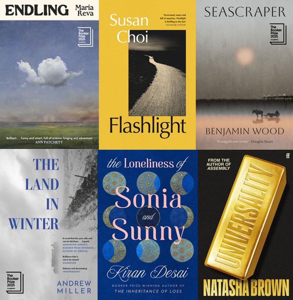 Front covers of six books