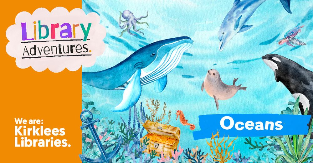 Colourful Oceans themed image for Library Adventures