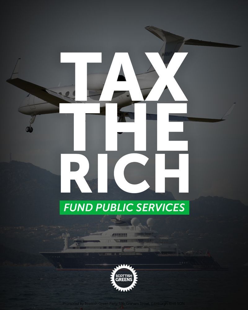 Text reads:
Tax the rich
Fund public services