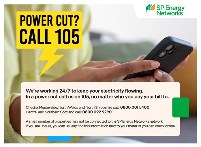 Info graphic.

If you experience a power cut, call 105 no matter who you pay your bill to.
