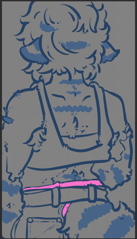 tiger lady with a big of diaper peeking out of her pants