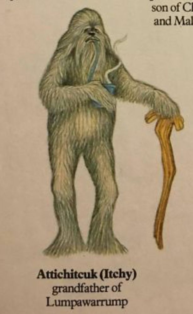 An illustration of chewbaccas dad, Itchy