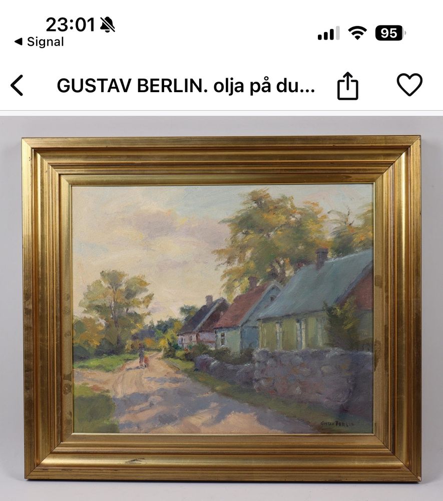 Min svägerskas val: olja på duk av Gustav Berlin. 