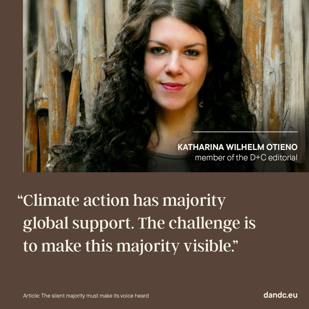 The quote by Katharina Wilhelm Otieno reads: "Climate action has majority global support. The challenge is to make this majority visible."
