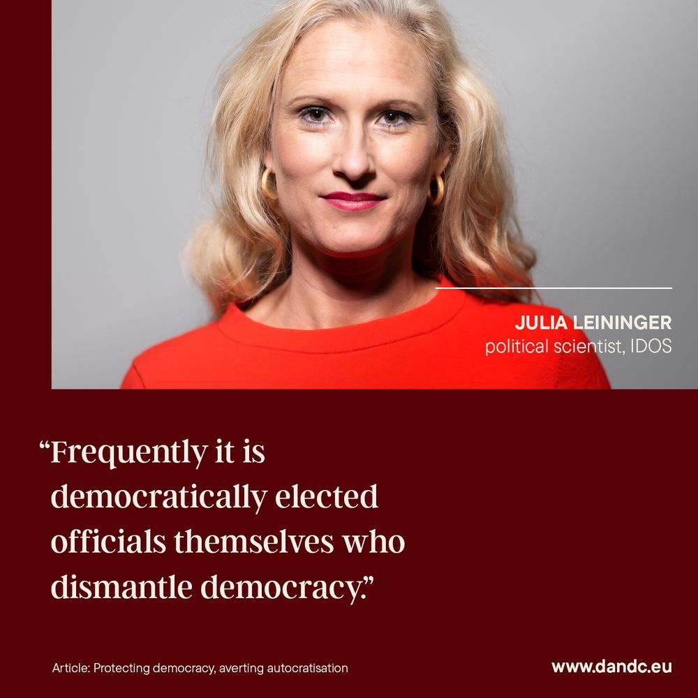 Julia Leininger says: "Frequently it is democratically elected officials themselves who dismantle democracy."