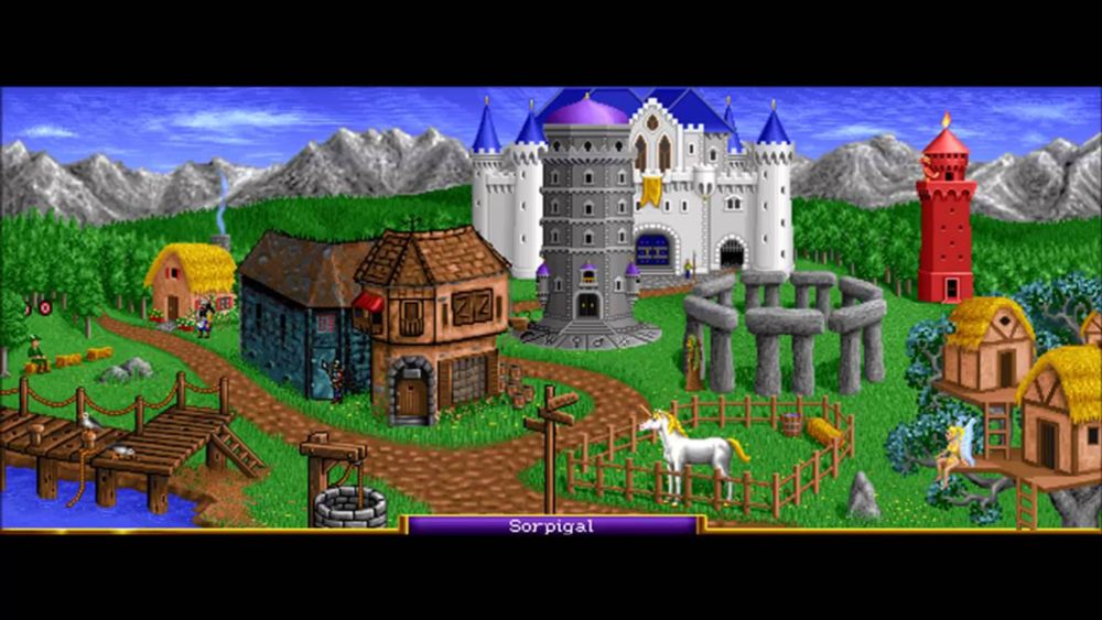 Heroes of Might & Magic 1 Sorceress Town Theme Animatic (1995, NWC) 720p Animated