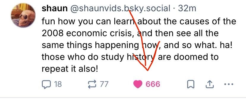 A Shaun post with 666 likes.