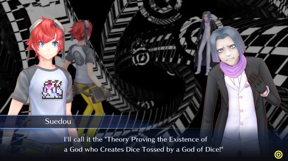 a screenshot from digimon: cyber sleuth in which an antagonist explains the greater concept behind the existence of the main antagonistic force. 