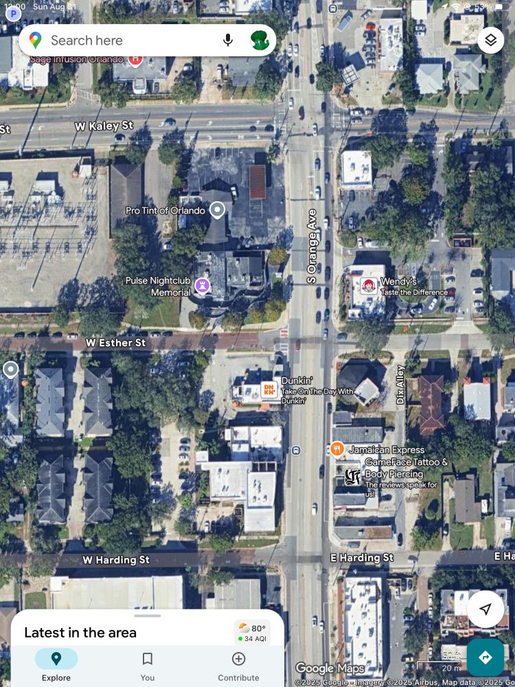 Missing and poorly maintained crosswalks north and south of dT claimed Hazzard. 