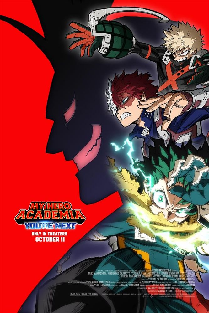 The latest poster for the "My Hero Academia: You're Next" anime film, as of August 29, 2024