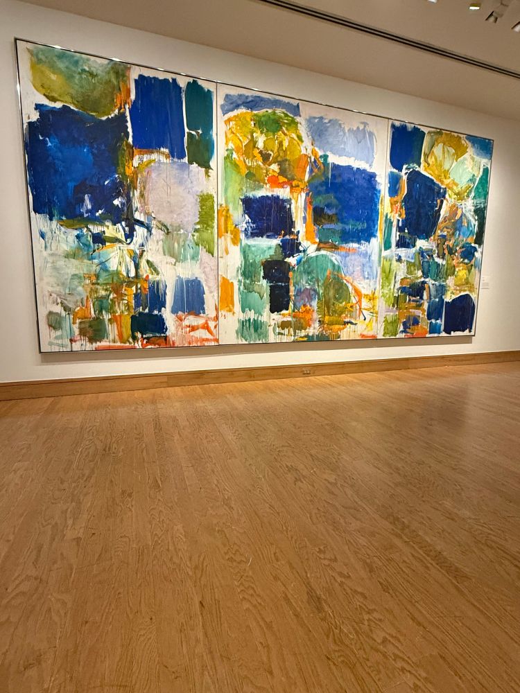 a huge painting, Bonjour Julie, by Joan Mitchell at Birmingham Museum of Art