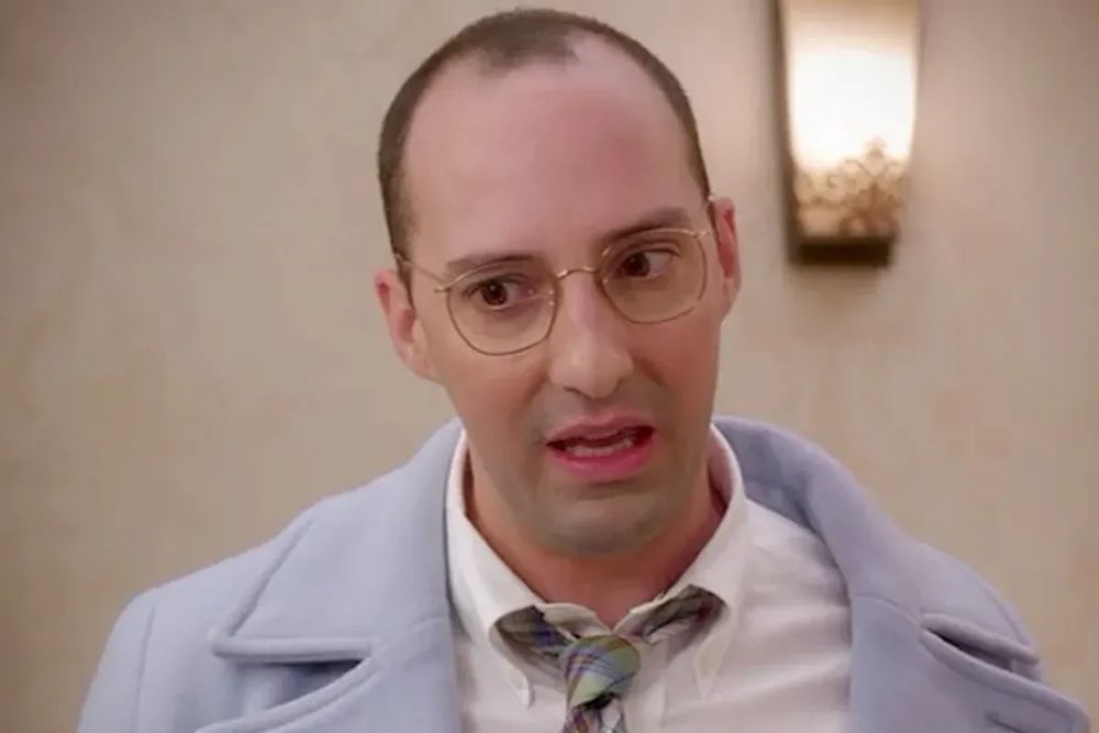 Still of Buster from Arrested Development looking nervous and confused