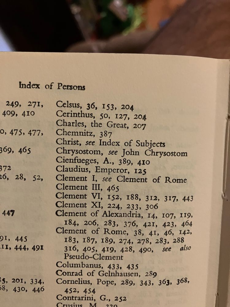 Under “Index of Persons” the entry for “Christ” says “see Index of Subjects”