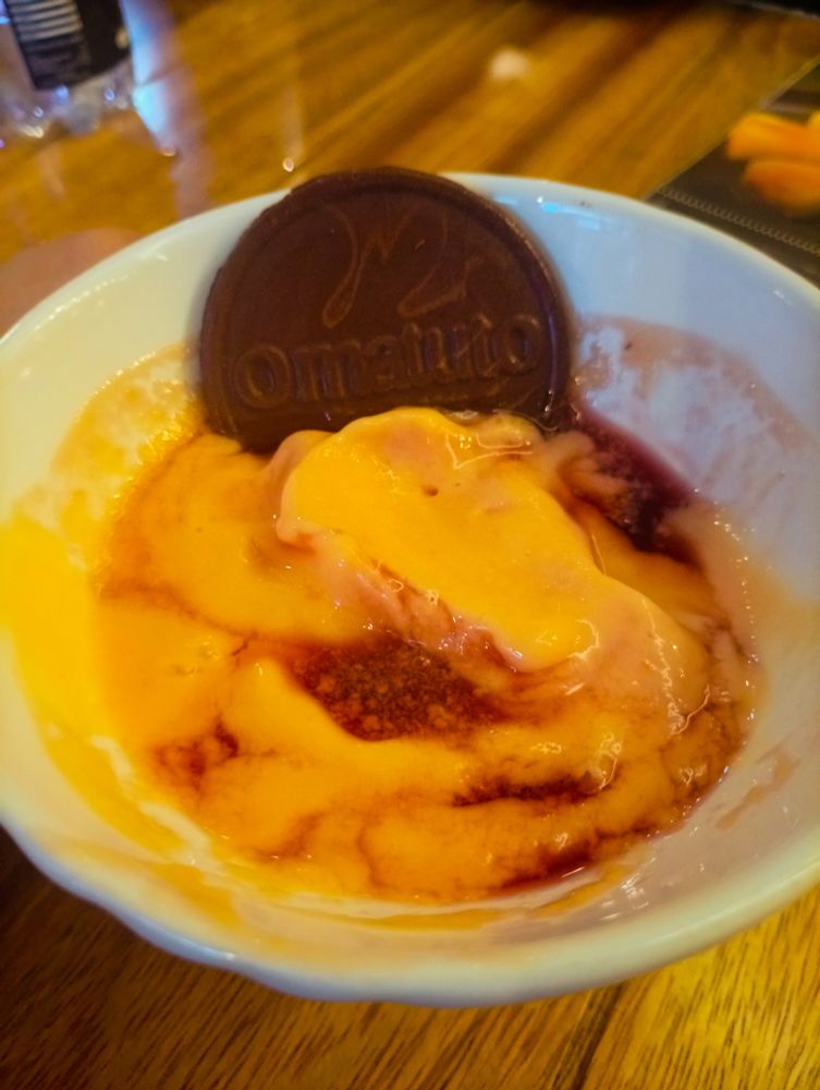 Creme de papaya com licor de cassis