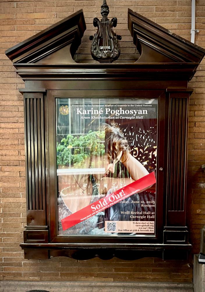 New York concert pianist, Kariné Poghosyan, just sold out her Khachaturian program at Carnegie Hall. You can see her perform every month via her Patreon recital broadcasts. Absolutely brilliant! 

https://patreon.com/karinepoghosyan