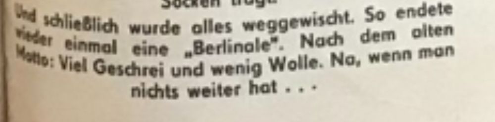 “Und schließlich wurde alles weggewischt.”