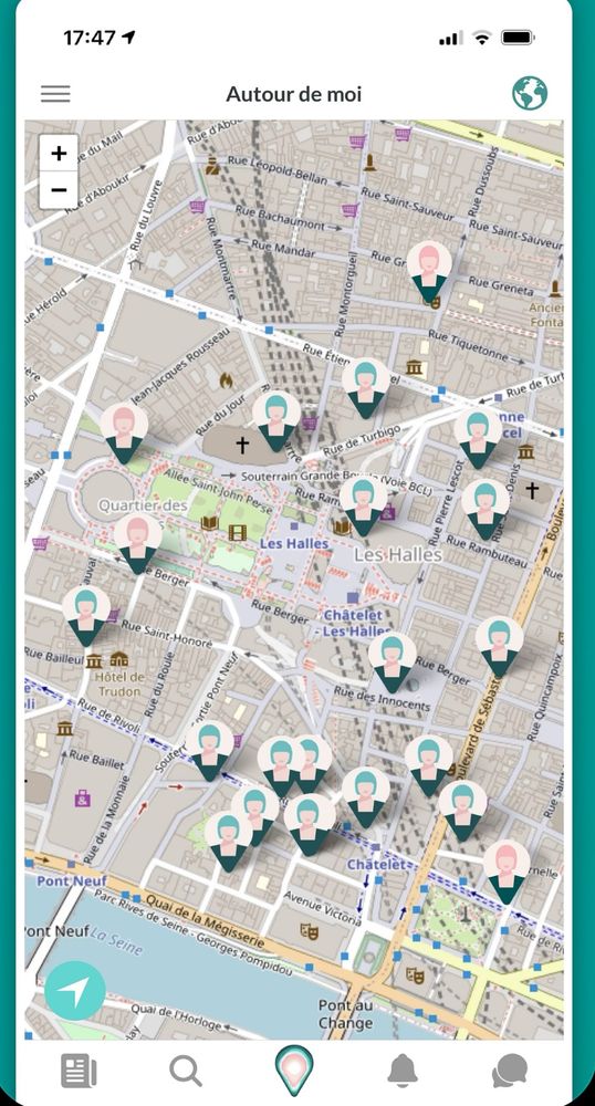 Copie d’écran de l’application « the sorority »