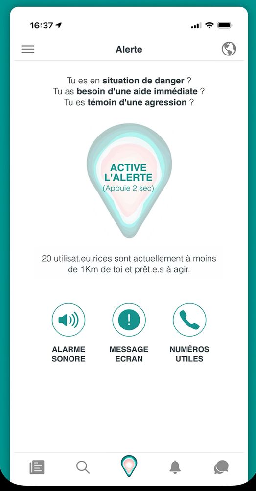 Copie d’écran de l’application « the sorority »