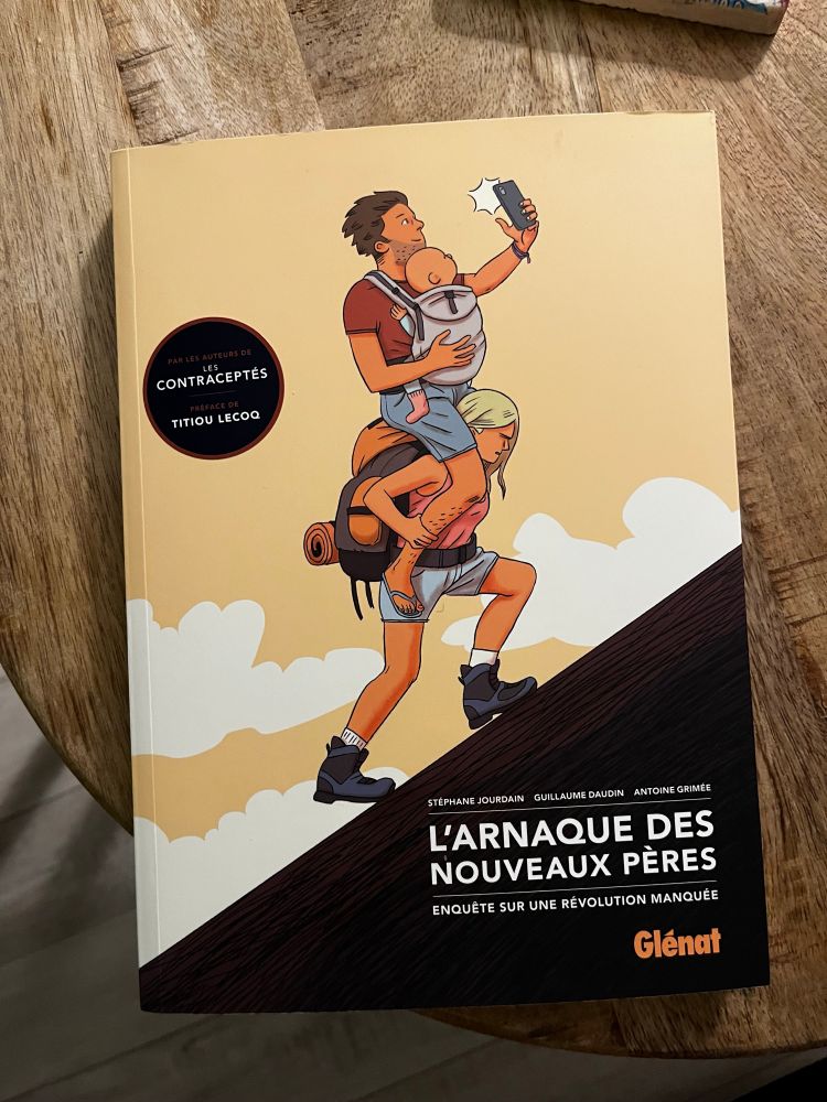 Couverture de la BD « l’arnaque des nouveaux pères »
