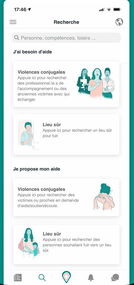 Copie d’écran de l’application « the sorority »
