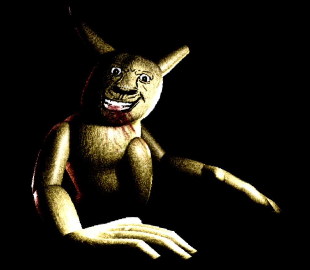 a render of pika from the roblox game "a very hungry pikachu"