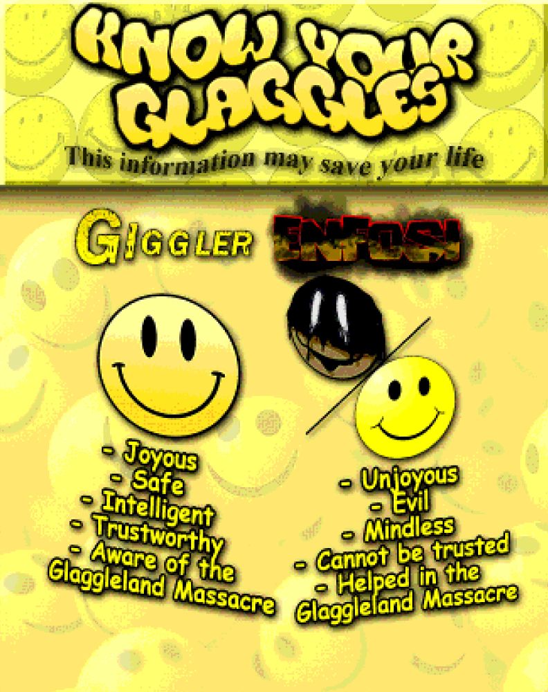 a know your glaggles chart showing the difference between a giggler and an enfosi