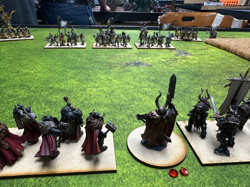 Chaos warriors close on their foes