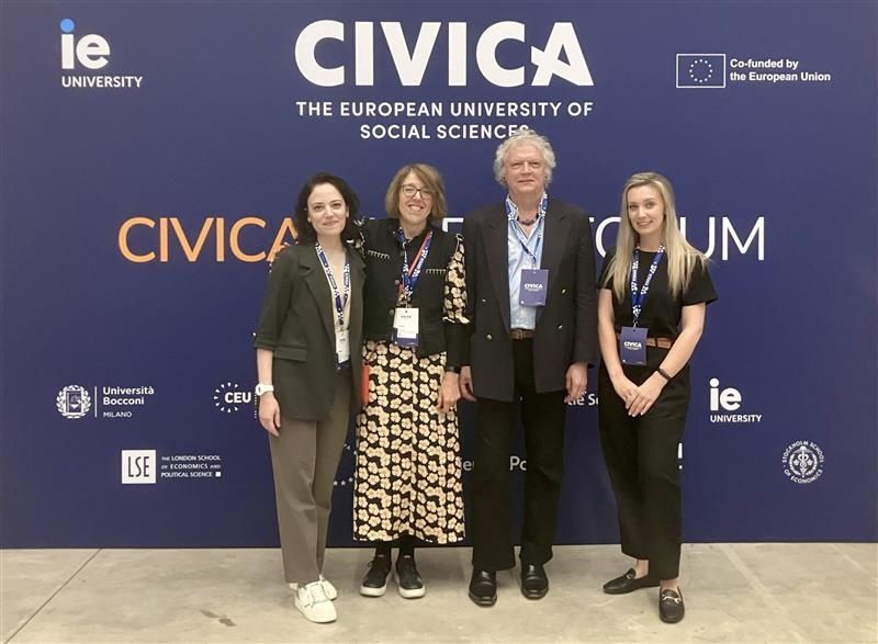 LSE Reps at the Forum L-R: Rebecca Sealy, Mark Hoffman, Claire Gordon and Yaprak Gursoy 