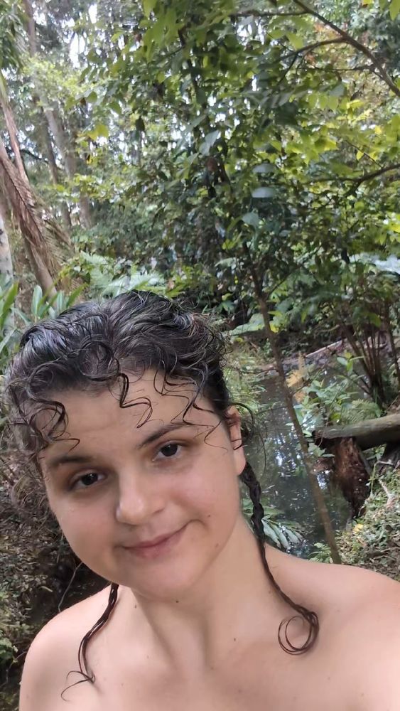 Berni woman at the creek/swamp