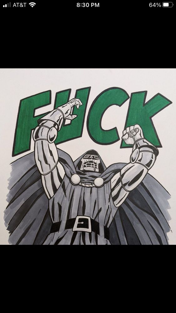Dr Doom screaming FUCK