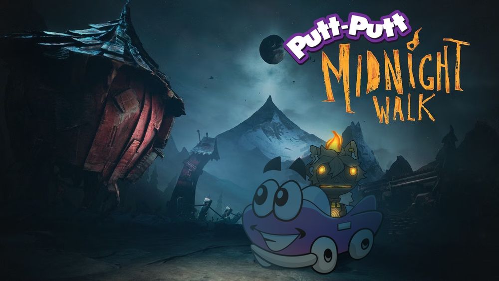 Midnight Walk title screen with Puttputt edited in and a Basil-themed Pot Boy