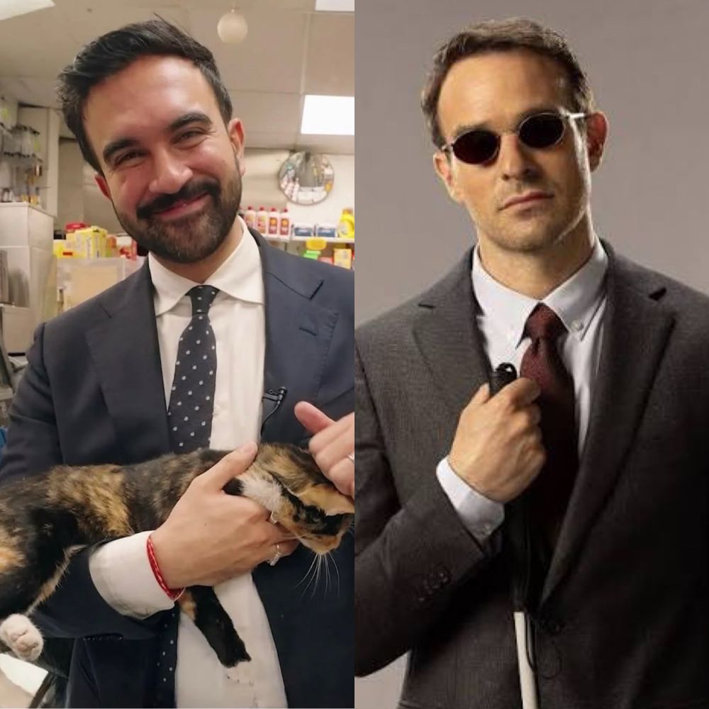 A la izquierda, Zohran Mamdani. A la derecha, Matt Murdock.