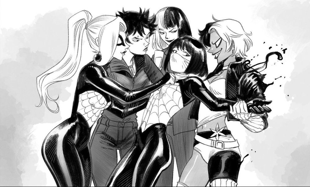 The girlbully meme but its spiderverse x venomverse