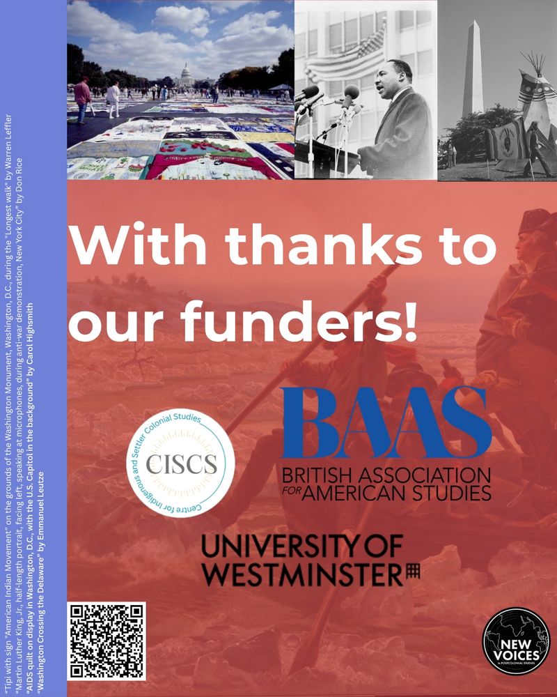 We thank our funders British Association for American Studies, Centre for Indigenous and Settler Colonial Studies, and the University of Westminster!