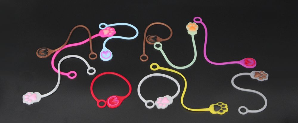 April Fools, made out of multi-colored Sillycone Slappers.