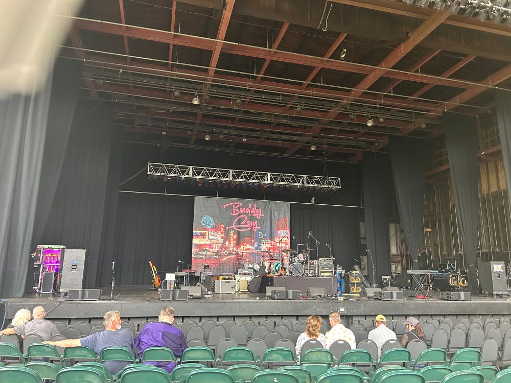 These are our seats at Buddy Guy 11 rows from front before concert starts. 