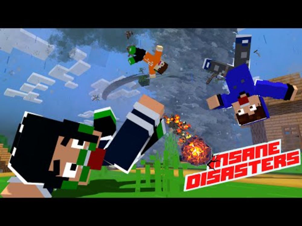 SOBREVIVENDO A DESASTRES NATURAIS NO MINECRAFT!  🌪🔥⛈