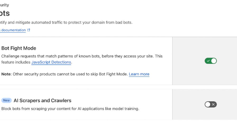 Cloudflare、AIボットからウェブサイトを守る新機能を発表
