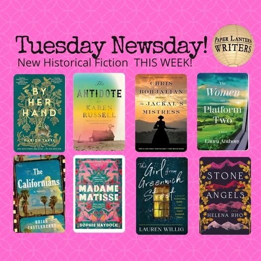 Tuesday Newsday with Linda Author Linda Ulleseit and Paper Lantern Writers =----> Another Tuesday and another batch of new novels to add to your TBR! For a full list of my March picks, see the blog https://paperlanternwriters.com/top-historical-fiction.../      

#histfic  #historicalfiction #historicalnovelsociety #historicalnovels #newreleasebooks #paperlanternwriters #paperlanternreaders #historicalfictionlovers #TuesdayNEWSDAY