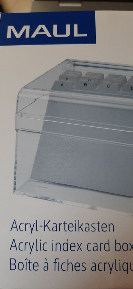 Karteikarten der Firma Maul.