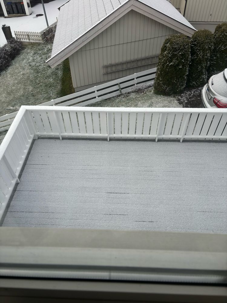 Light layer of snow on the ground 