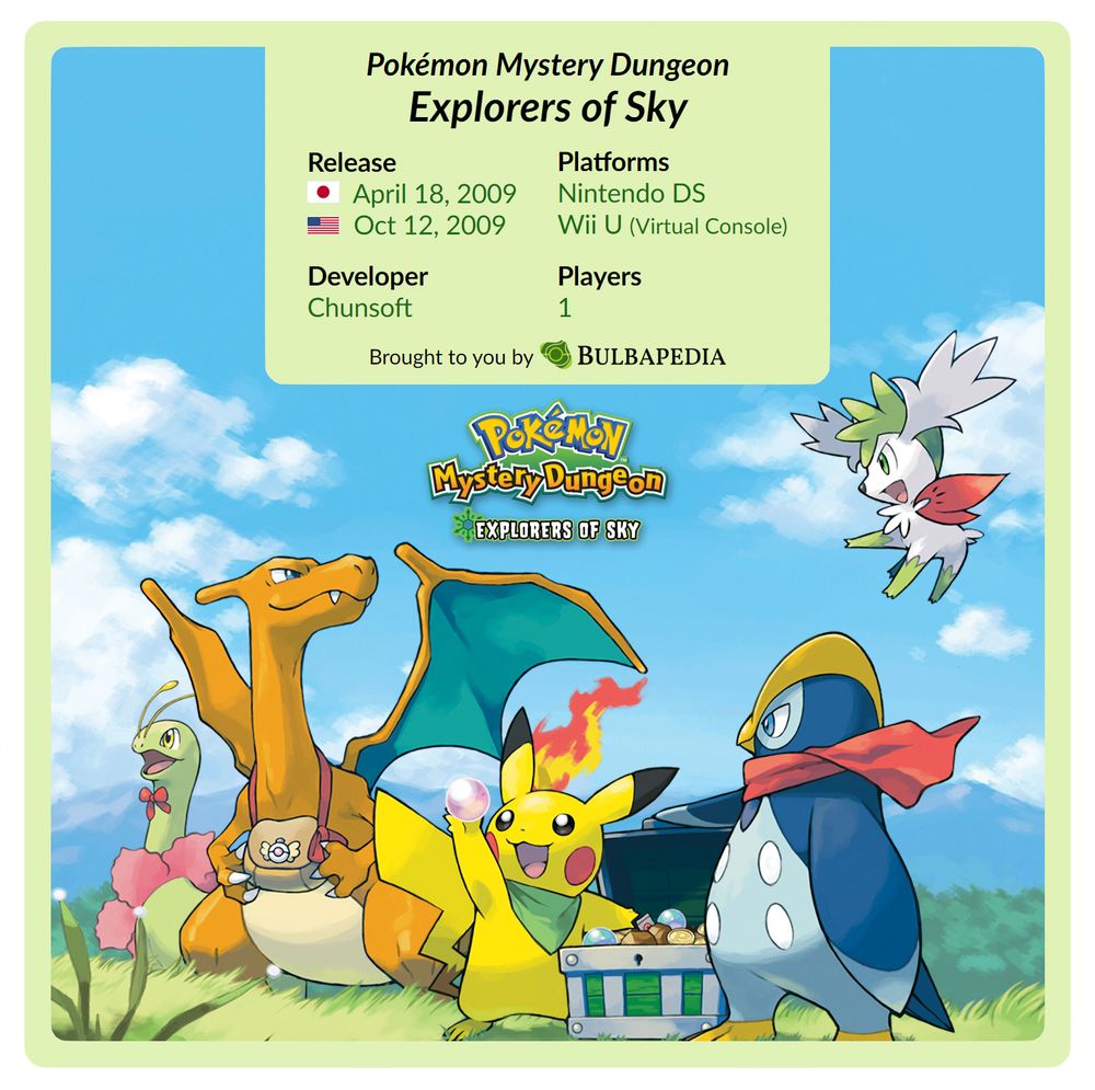 Promotional artwork of Pokémon Mystery Dungeon: Explorers of Sky